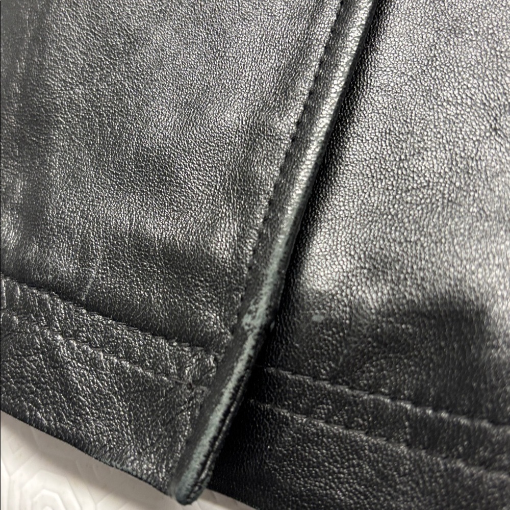 Wilson Leather Double Breasted Leather Jacket Black Medium - Picture 5 of 14